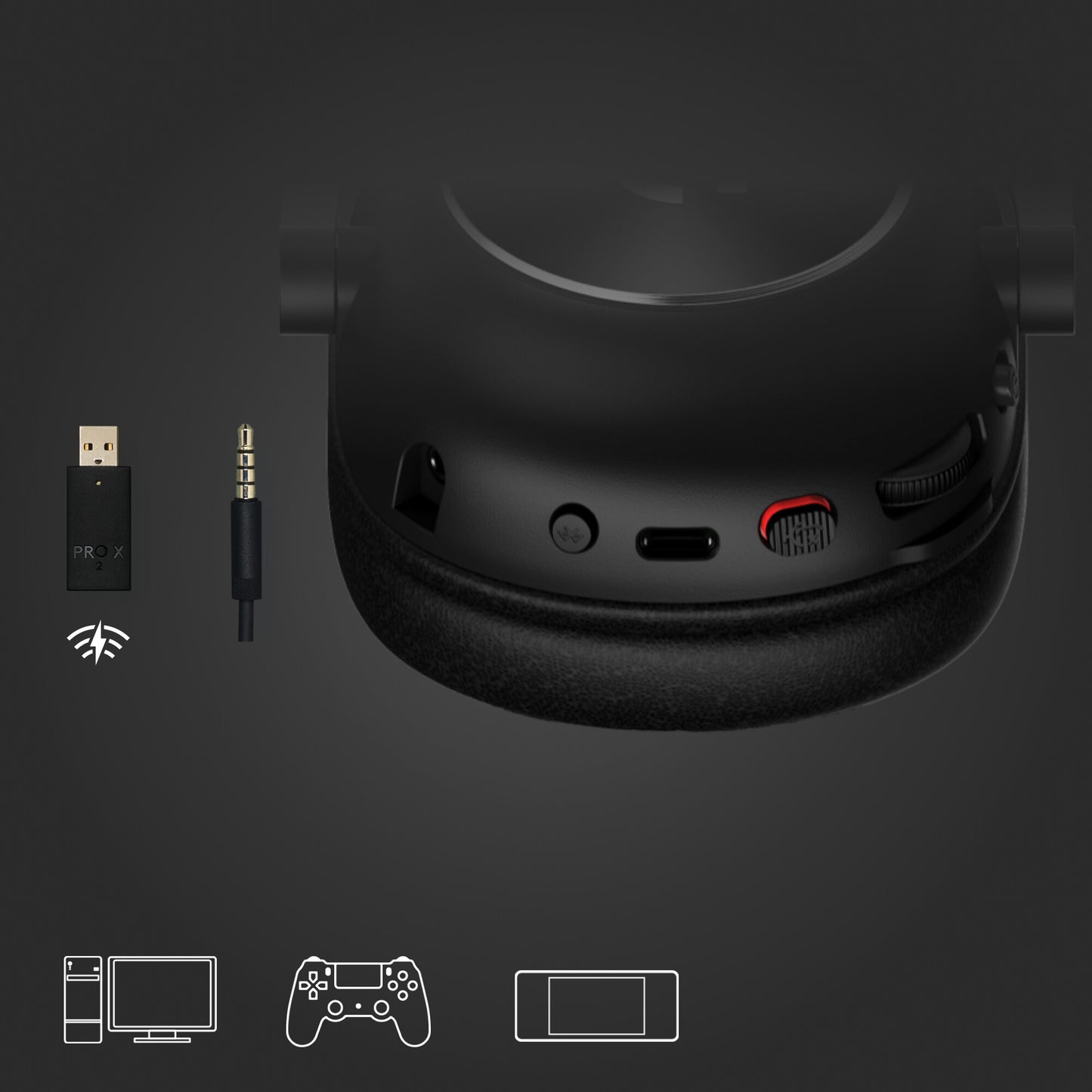 Logitech G PRO X 2 Headset Kabel & Trådlös Huvudband Spela Bluetooth Svart