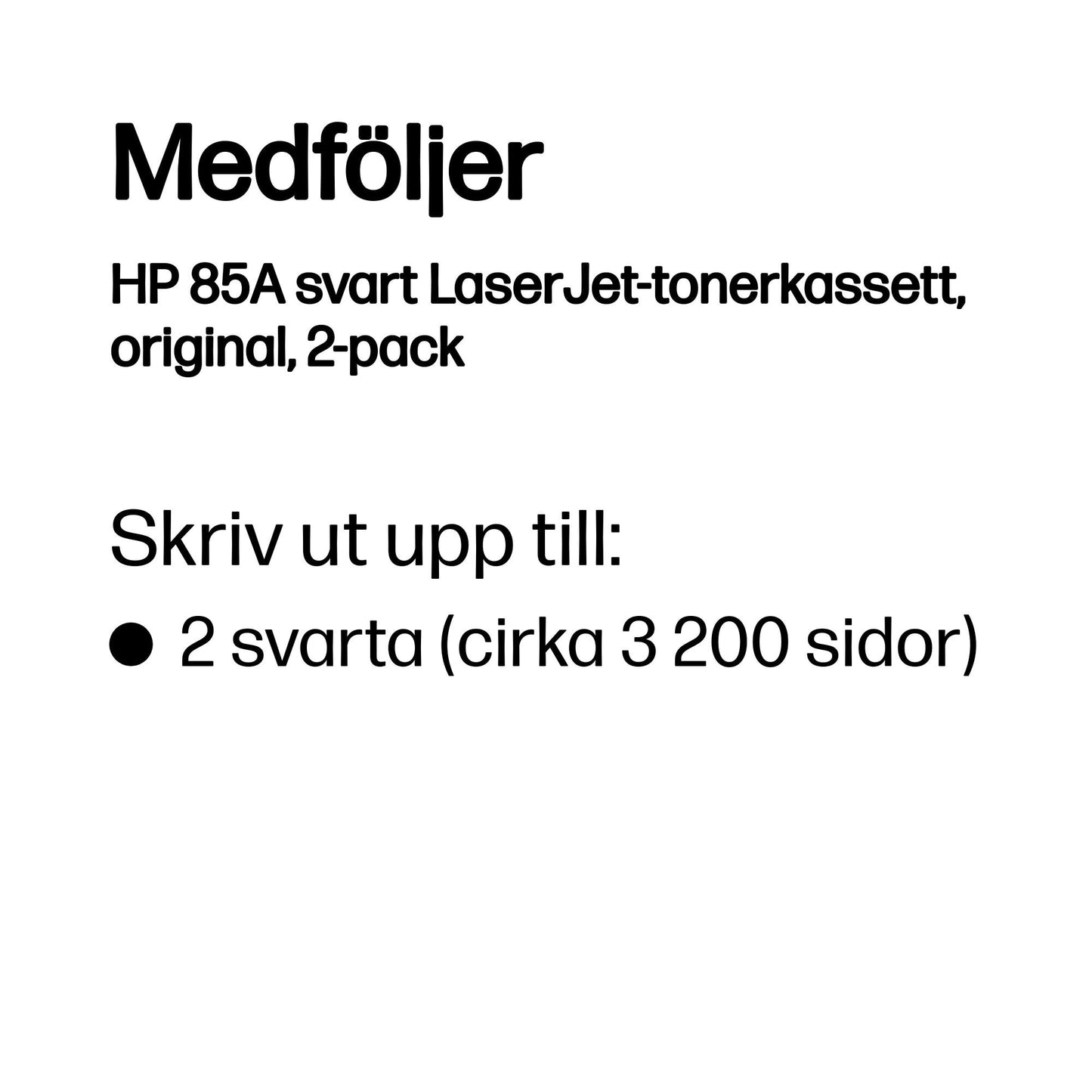 HP 85A svart LaserJet-tonerkassett, original, 2-pack