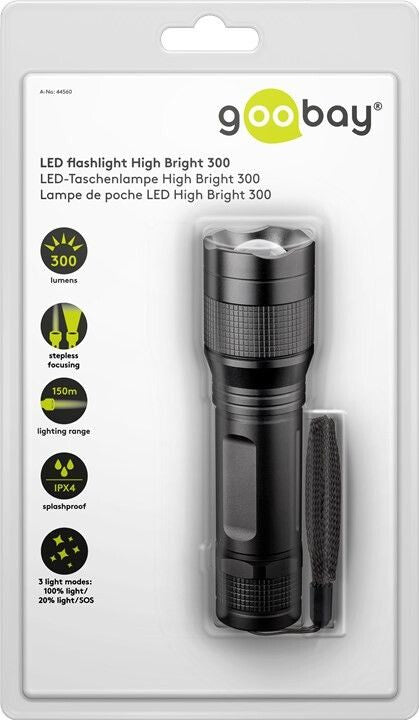 Goobay 44560 ficklampor Svart Ficklampa LED