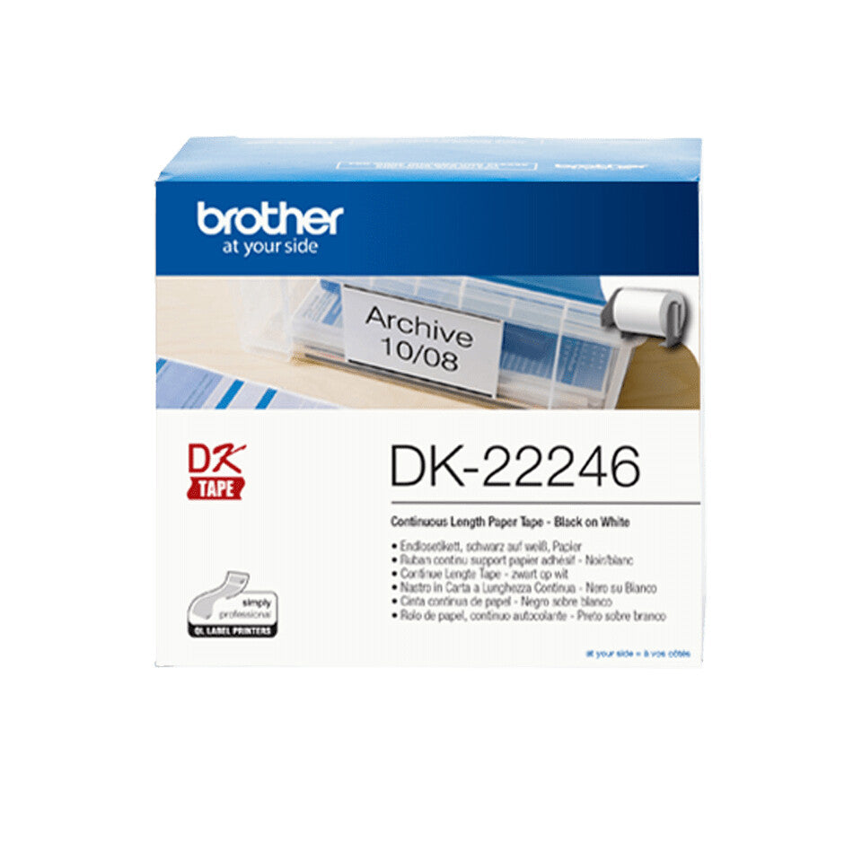 Brother DK-22246 etikett-tejp Svart på vitt