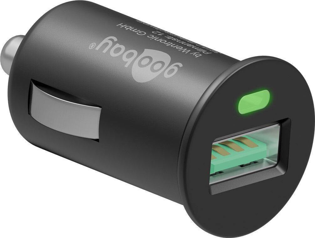 Goobay 45162 mobilladdare Powerbank, Smartphone, Surfplatta Svart Cigarr tändare Snabb laddning Automatisk