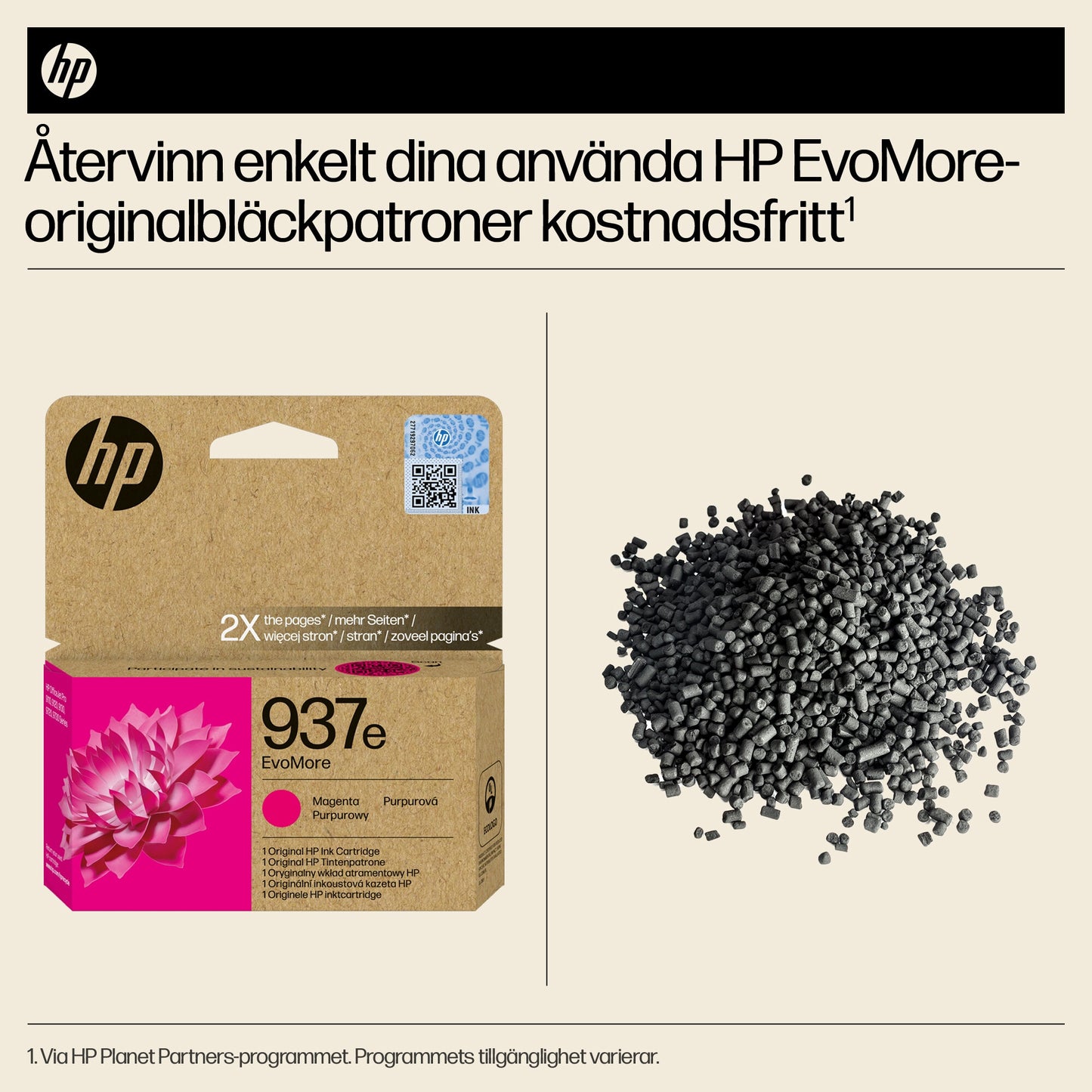 HP 937e EvoMore magenta originalbläckpatron