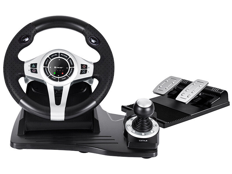 Tracer TRAJOY46524 spelkonsoler Svart Ratt + Pedaler PlayStation 4, Playstation 3