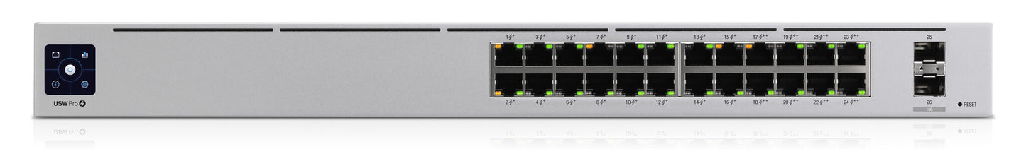 Ubiquiti UniFi Pro 24-Port PoE hanterad L2/L3 Gigabit Ethernet (10/100/1000) Strömförsörjning via Ethernet (PoE) stöd 1U Silver