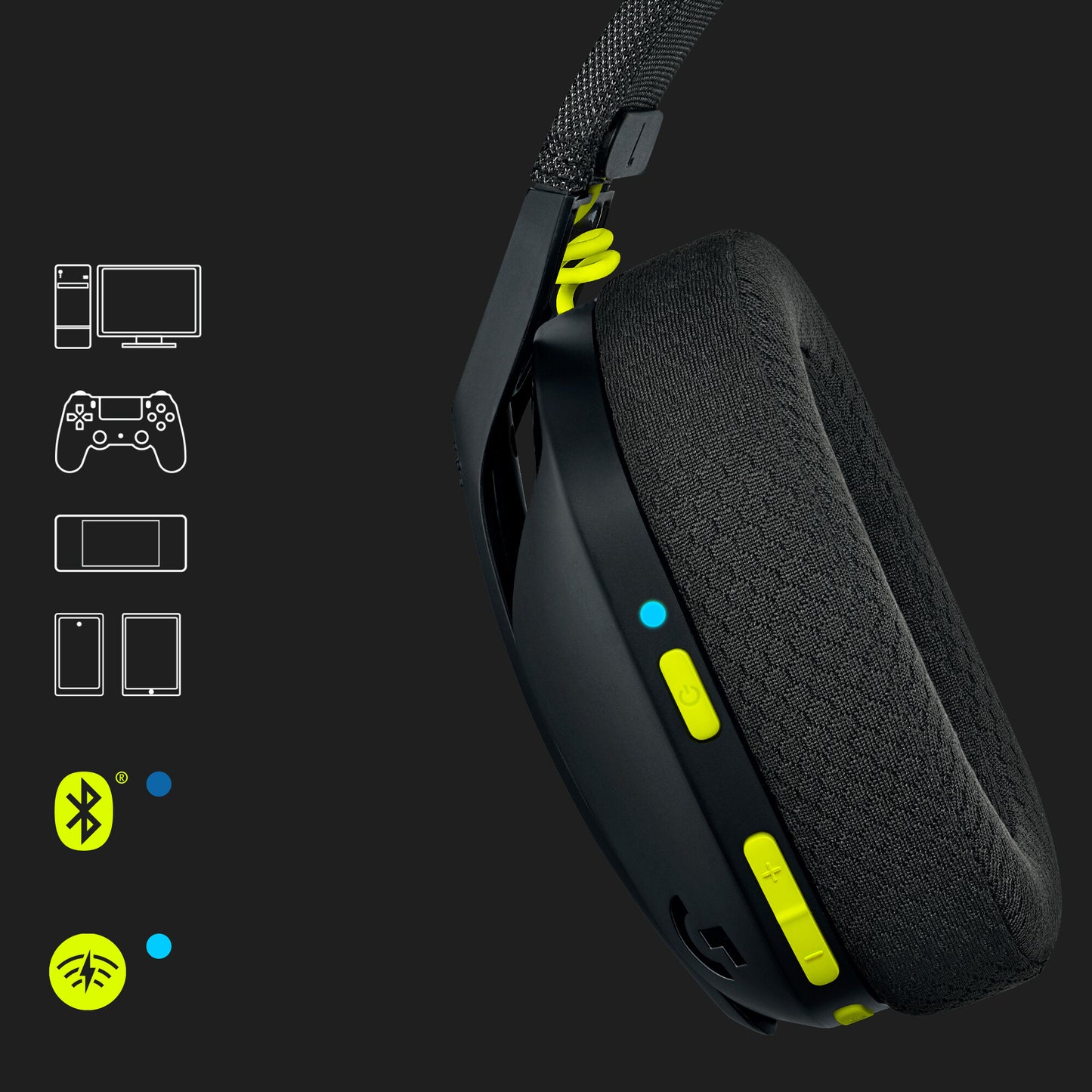 Logitech G G435 Headset Trådlös Huvudband Spela Bluetooth Svart
