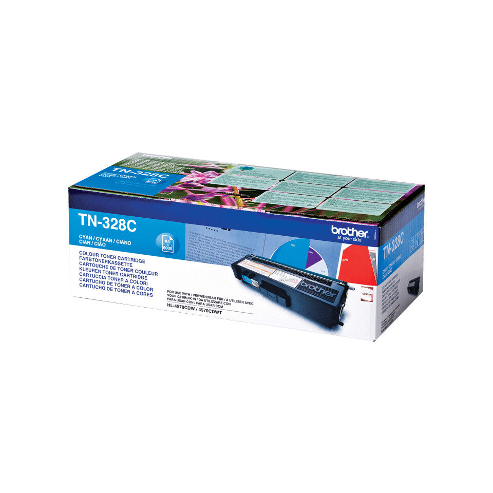 Brother TN-328C Tonerkassett 1 styck Original Cyan