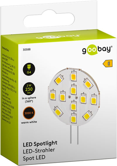 Goobay 30588 energy-saving lamp Varmvitt 3000 K 2 W G4 E