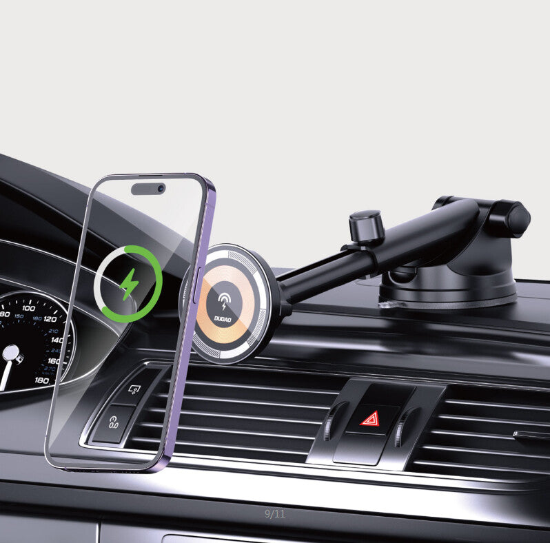DUDAO F12MAX+ 15W Wireless Charger and Car holder Passiv hållare Mobiltelefon / smartphone Svart