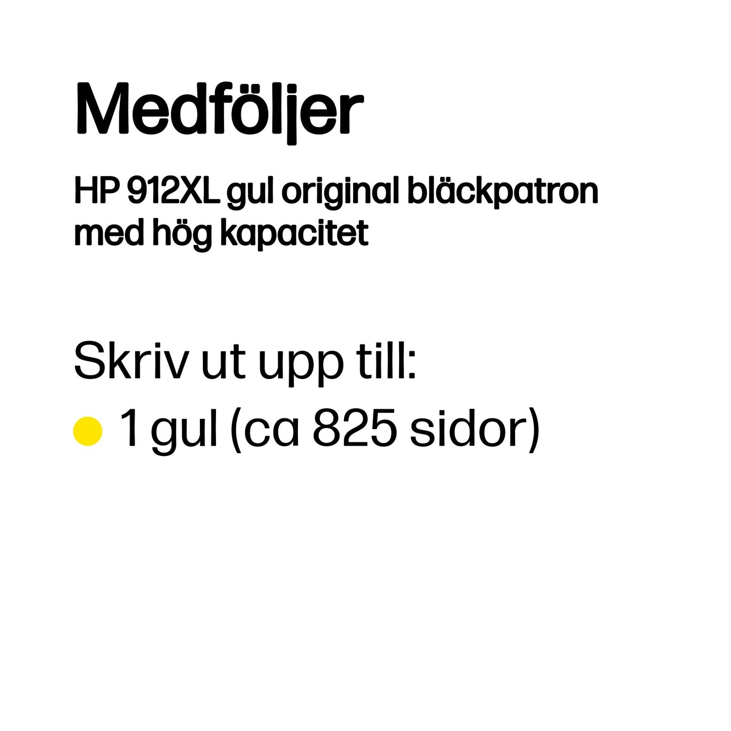 HP 912XL gul original bläckpatron med hög kapacitet