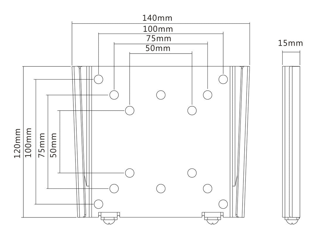 Multibrackets 2988 tv-fäste 81,3 cm (32") Svart
