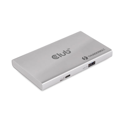 CLUB3D CSV-1580 dockningsstationer för bärbara datorer Dockning Thunderbolt 4 Silver