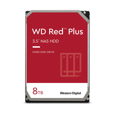 Western Digital Red Plus interna hårddiskar 8 TB 5640 RPM 256 MB 3.5" Serial ATA III