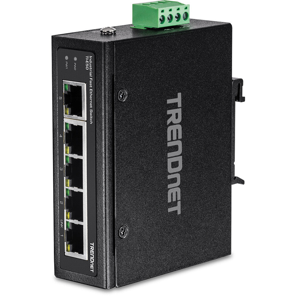 Trendnet TI-E50 nätverksswitchar Ohanterad Fast Ethernet (10/100) Svart
