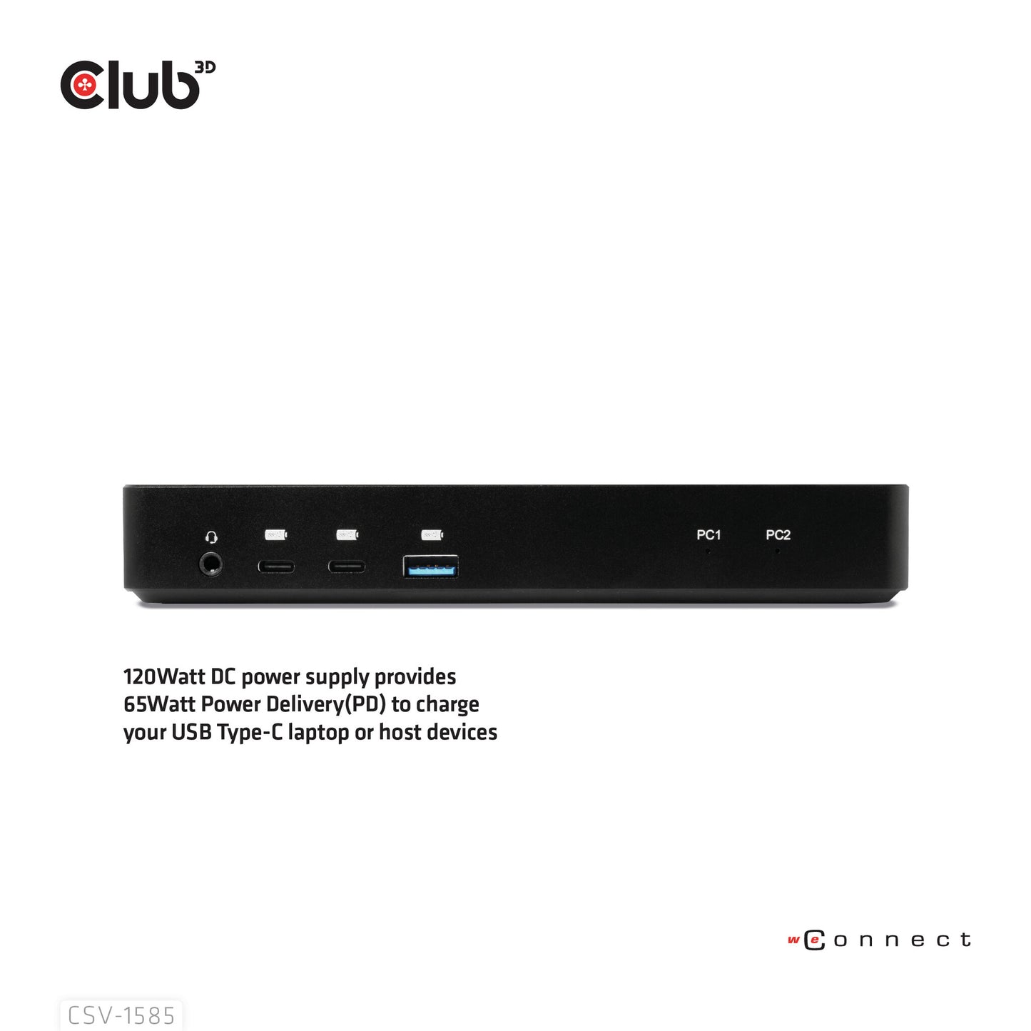 CLUB3D CSV-1585 KVM-switchar Svart