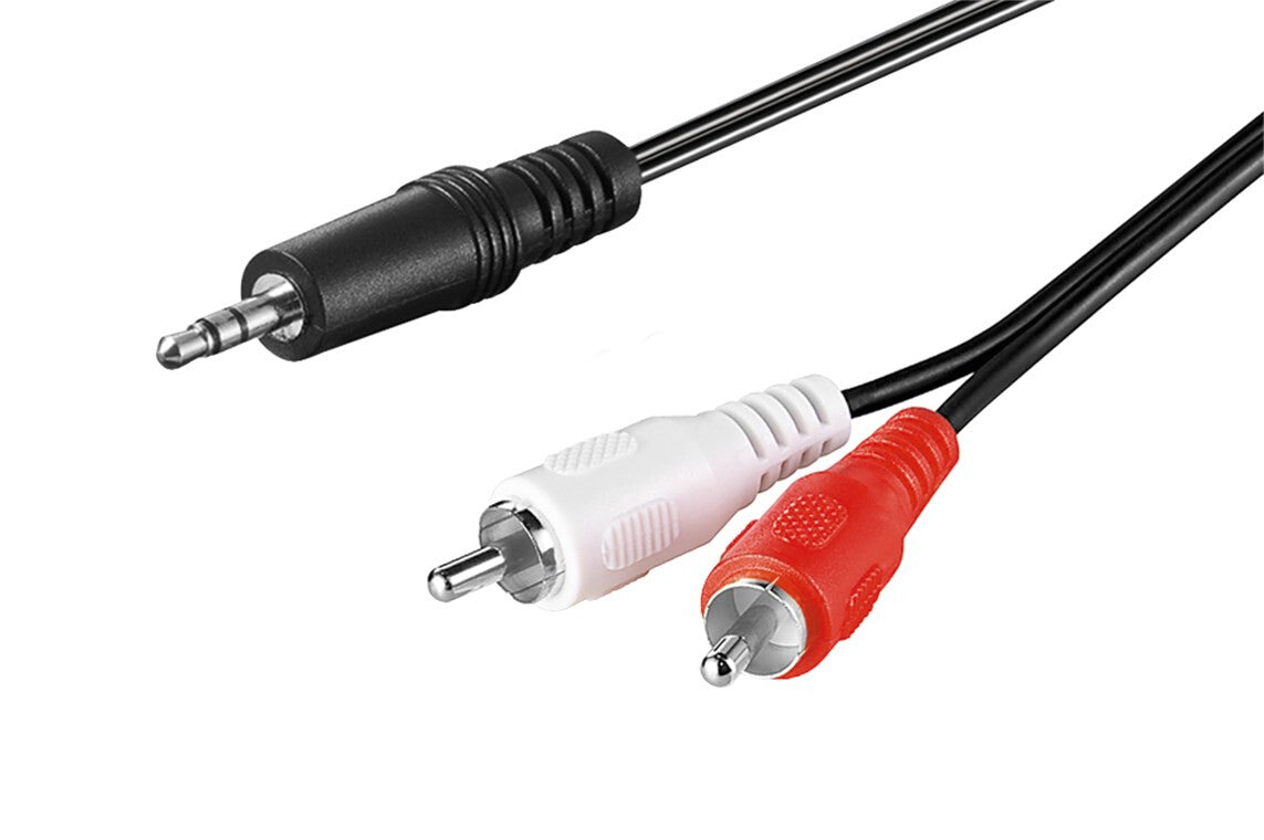 Goobay 51652 ljudkabel 10 m 3,5mm 2 x RCA Svart