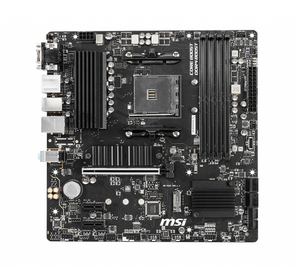 MSI B550M PRO-VDH moderkort AMD B550 Uttag AM4 micro ATX