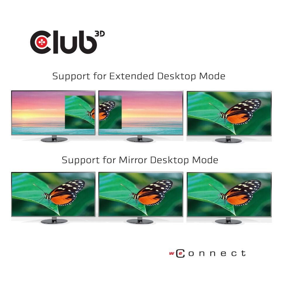 CLUB3D CSV-1564W65 dockningsstationer för bärbara datorer Dockning USB 3.2 Gen 1 (3.1 Gen 1) Type-C Svart