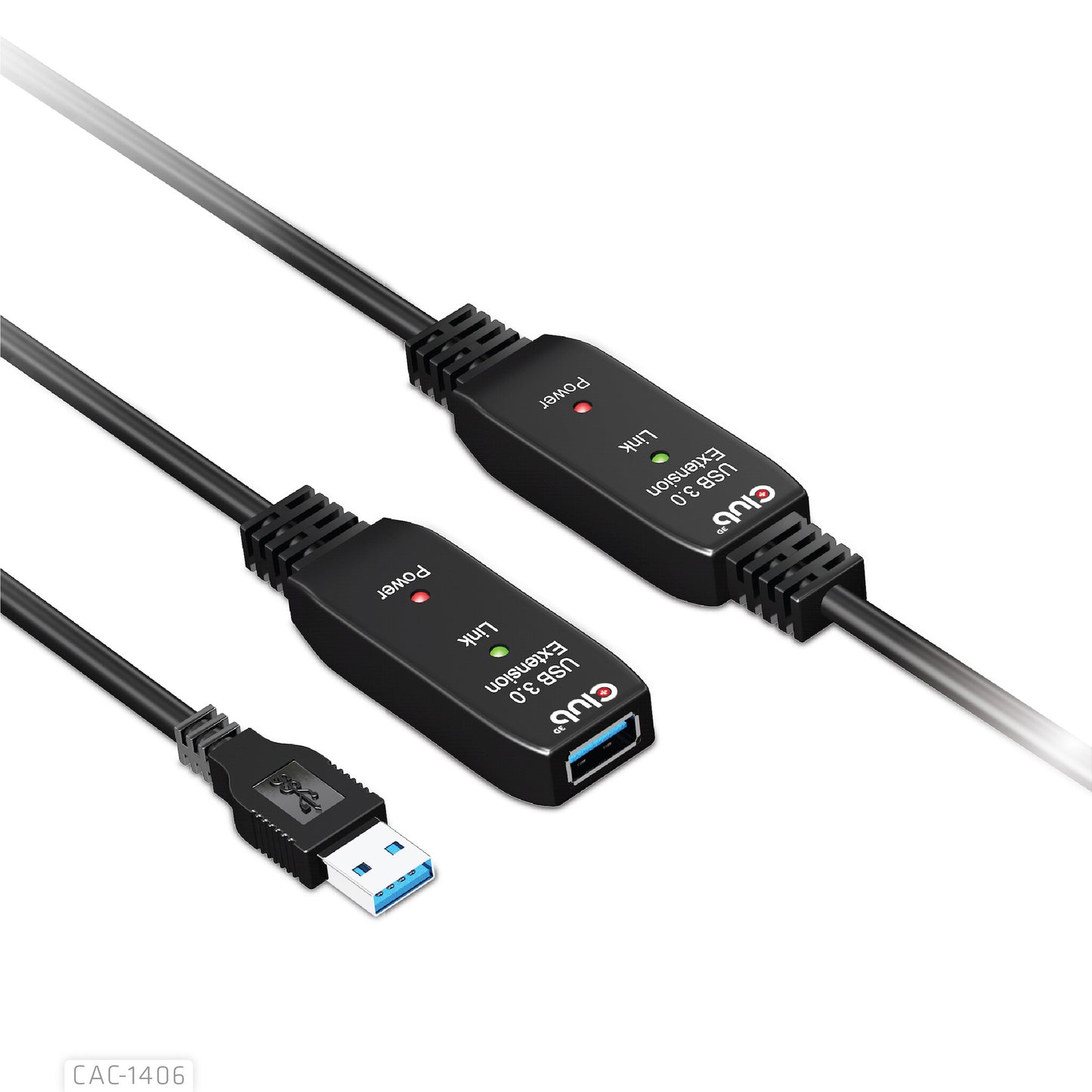 CLUB3D CAC-1406 USB-kablar 15 m USB 3.2 Gen 1 (3.1 Gen 1) USB A Svart