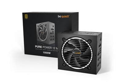 be quiet! Pure Power 12 M strömförsörjningsenheter 1000 W 20+4 pin ATX ATX Svart