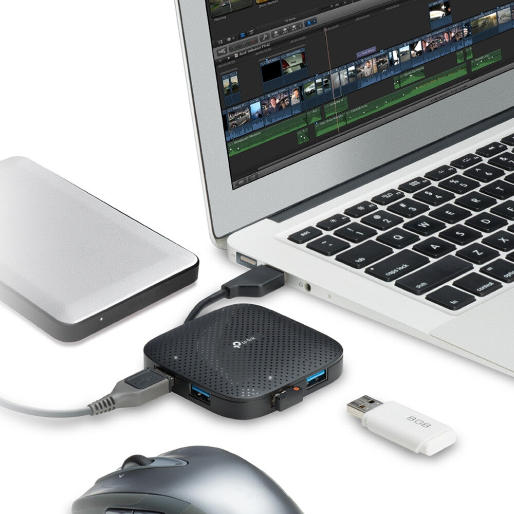 TP-Link UH400 gränssnittshubbar USB 3.2 Gen 1 (3.1 Gen 1) Type-A 5000 Mbit/s Svart