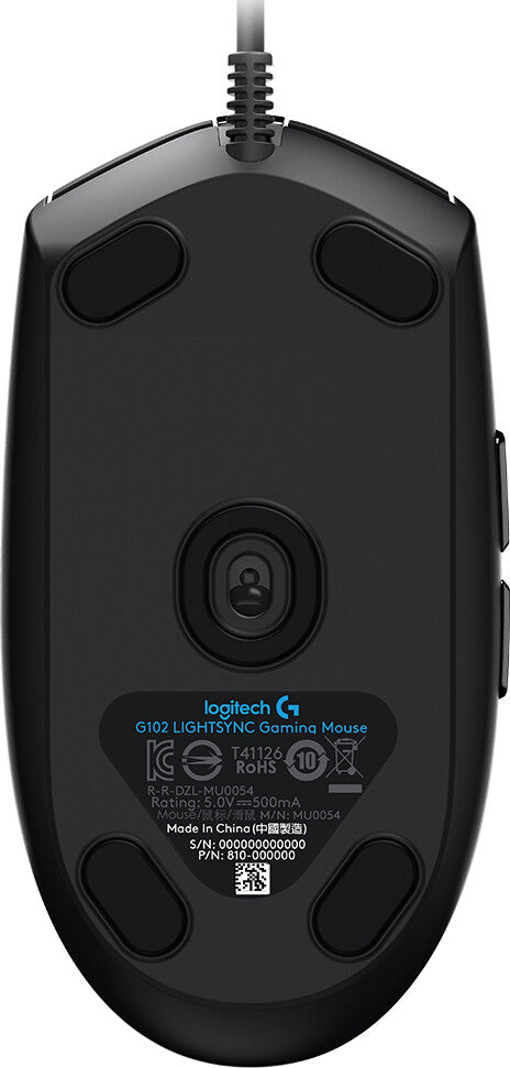 Logitech G G102 Gaming Mouse datormöss Spela USB Type-A 8000 DPI