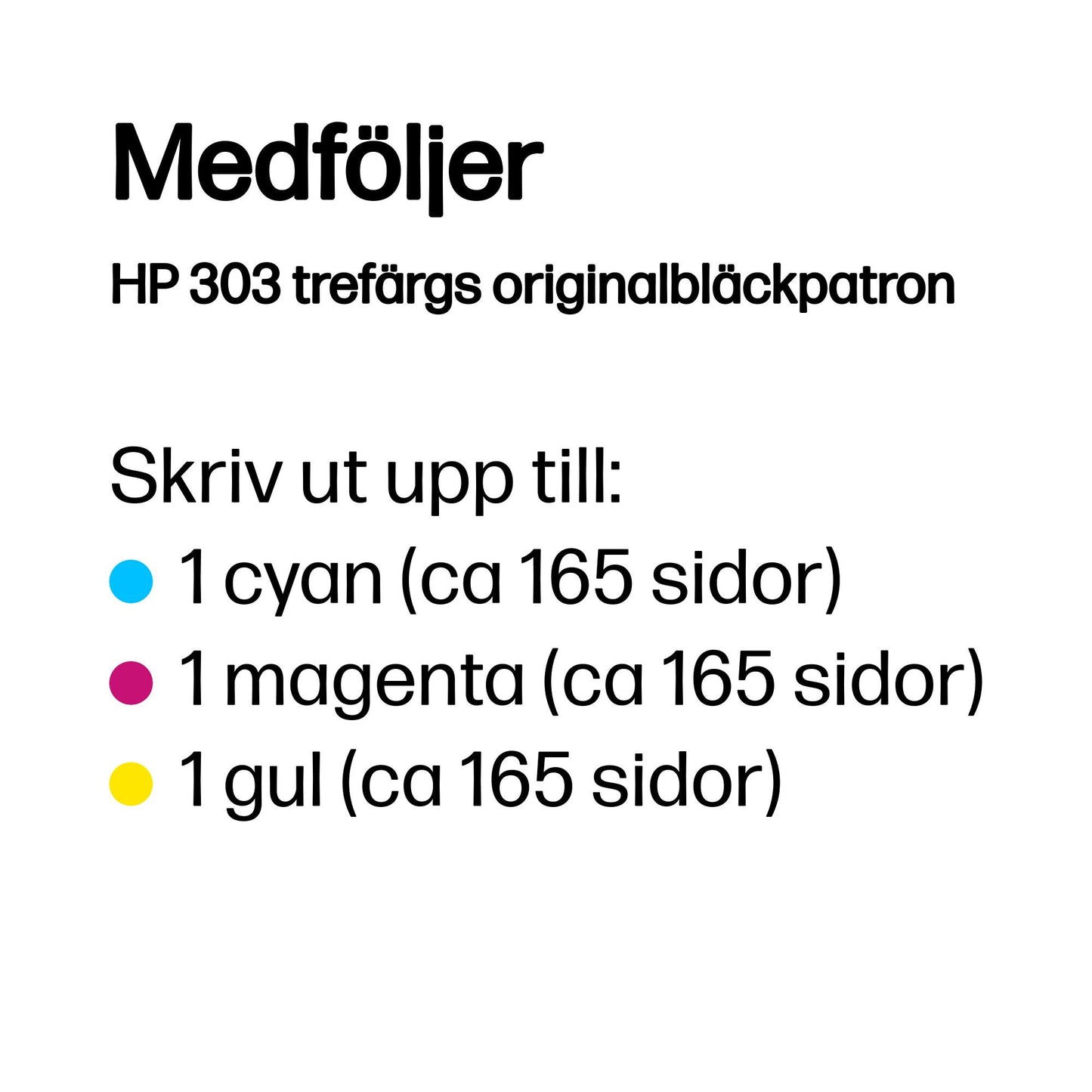 HP 303 trefärgs originalbläckpatron
