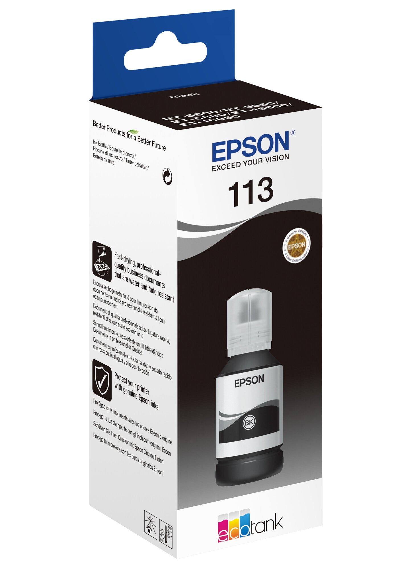 Epson 113 EcoTank Pigment Black ink bottle