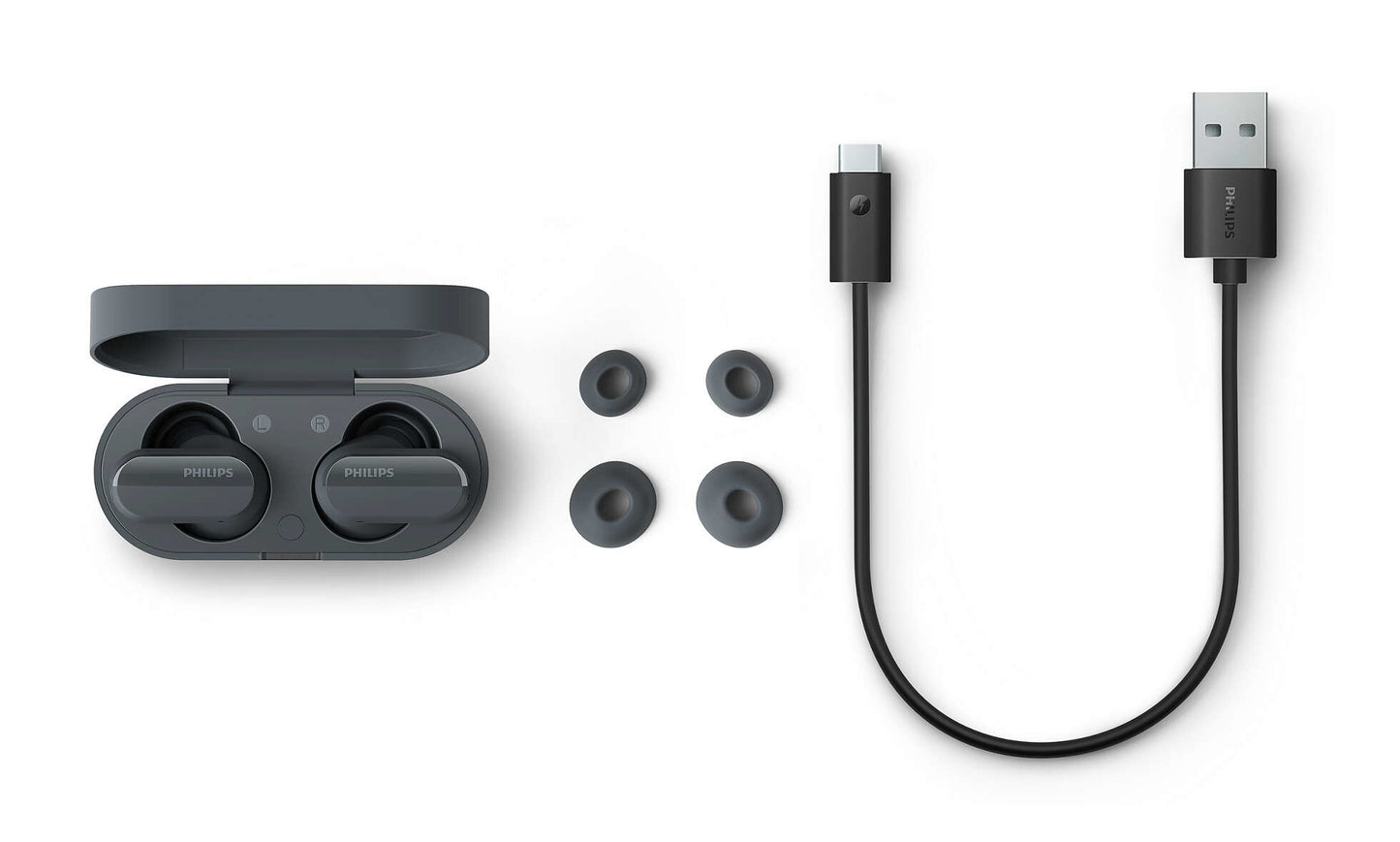 Philips TAT3508BK/00 hörlur och headset True Wireless Stereo (TWS) I öra Samtal/musik Bluetooth Svart