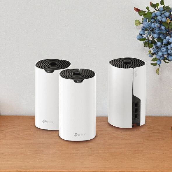 TP-Link Deco S7 (3-pack) Dual-band (2,4 GHz / 5 GHz) Wi-Fi 5 (802.11ac) Vit, Svart Intern