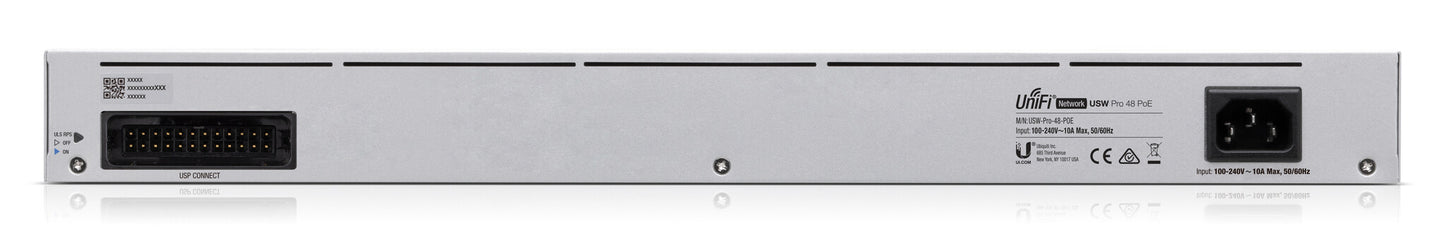Ubiquiti UniFi Pro 48-Port PoE hanterad L2/L3 Gigabit Ethernet (10/100/1000) Strömförsörjning via Ethernet (PoE) stöd 1U Silver