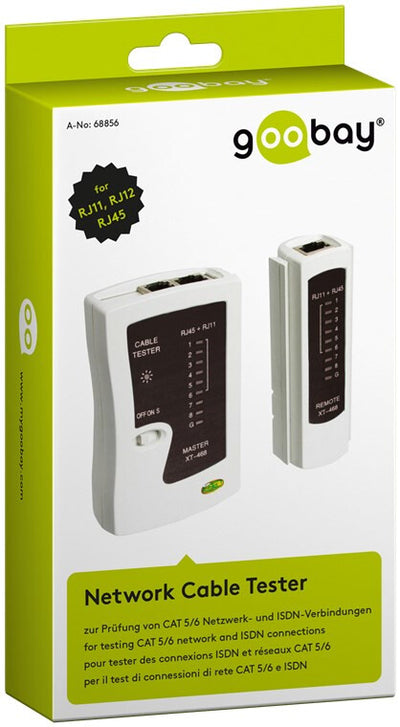 Goobay 68856 nätverkskabeltestare Vit