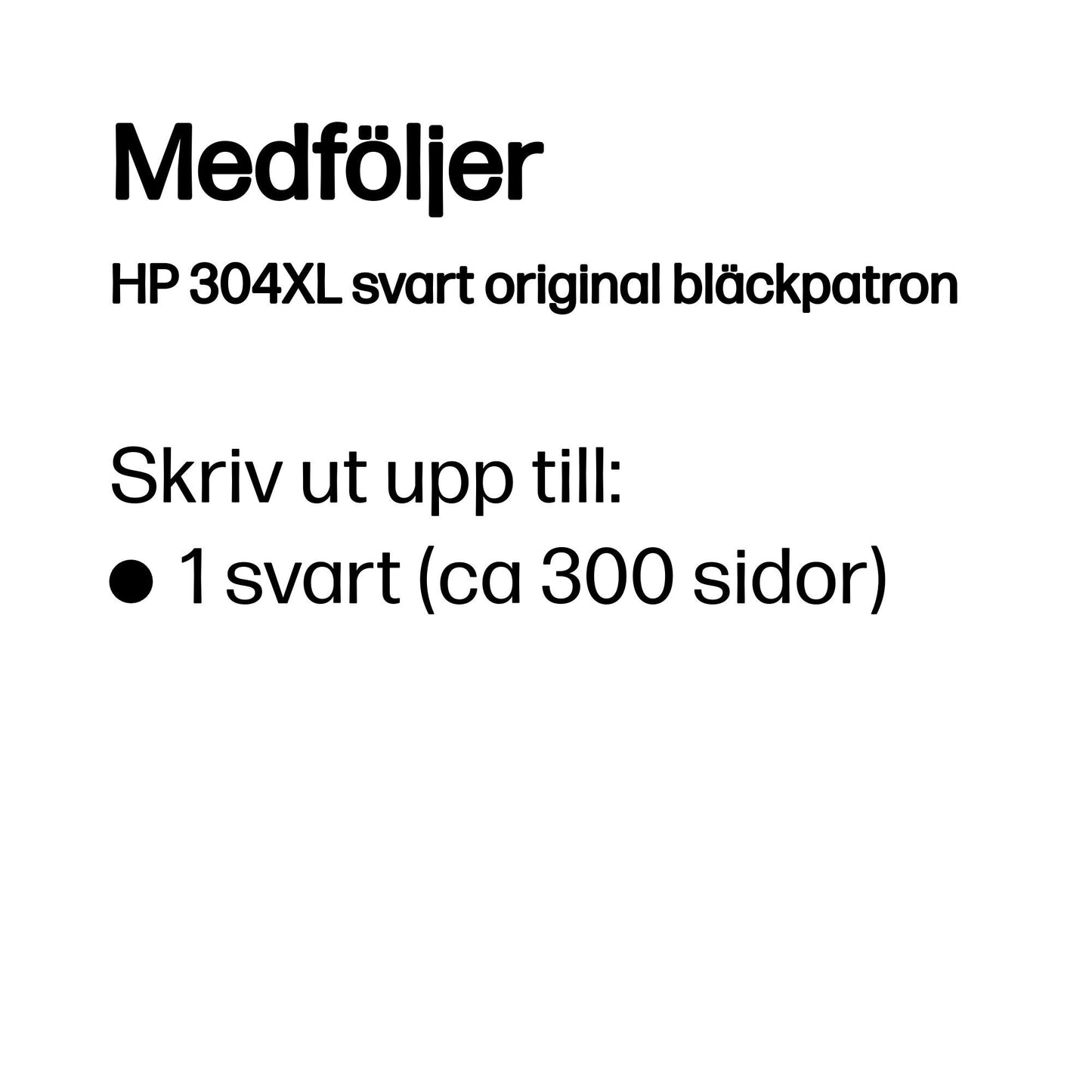 HP 304XL svart original bläckpatron