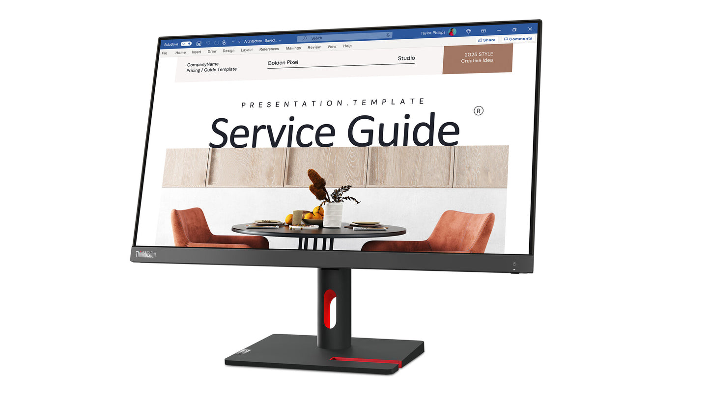 Lenovo ThinkVision S24i-30 LED display 60,5 cm (23.8") 1920 x 1080 pixlar Full HD Svart