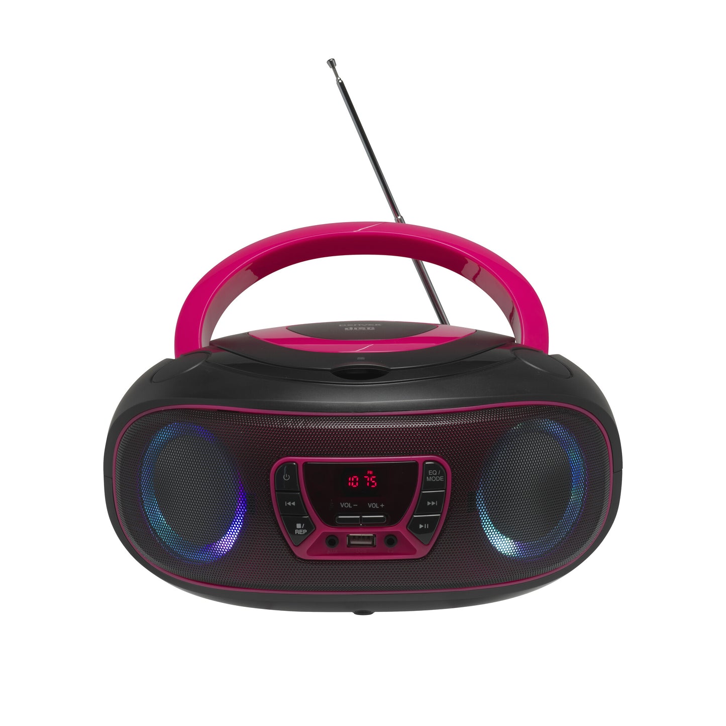 Denver TCL-212BT PINK CD-spelare Bärbar CD-spelare Svart, Rosa
