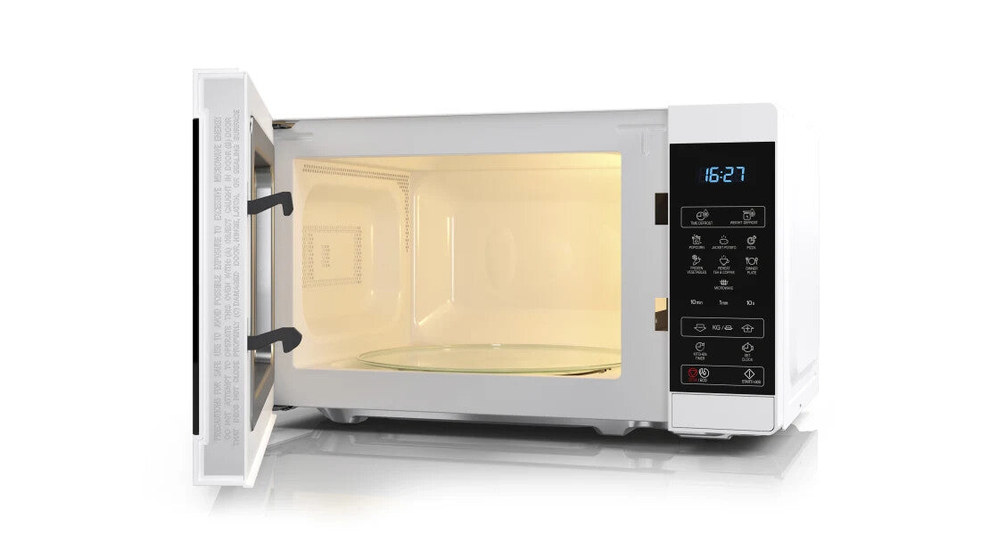 Sharp YC-MS02E-W mikrovågsugn Bänkdiskmaskin Enbart mikrovågsugn 20 l 800 W Svart, Vit