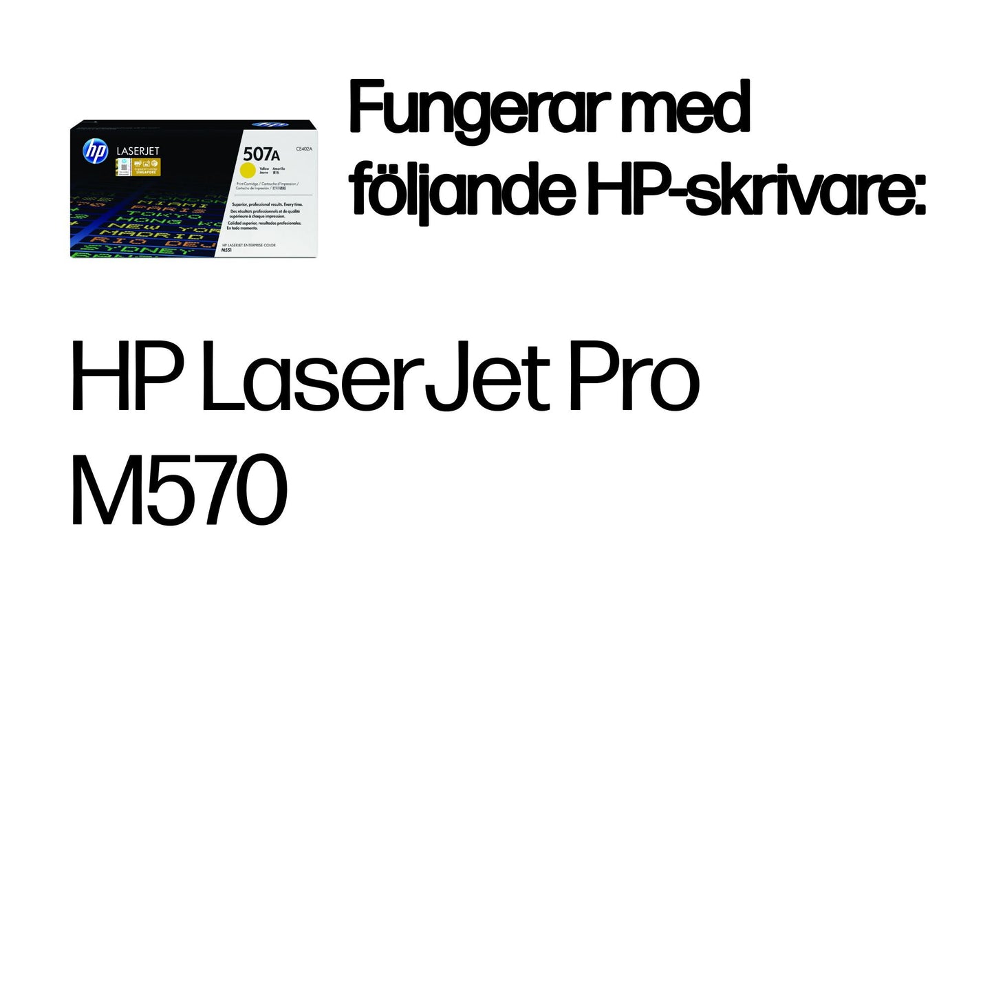 HP 507A gul LaserJet-tonerkassett, original