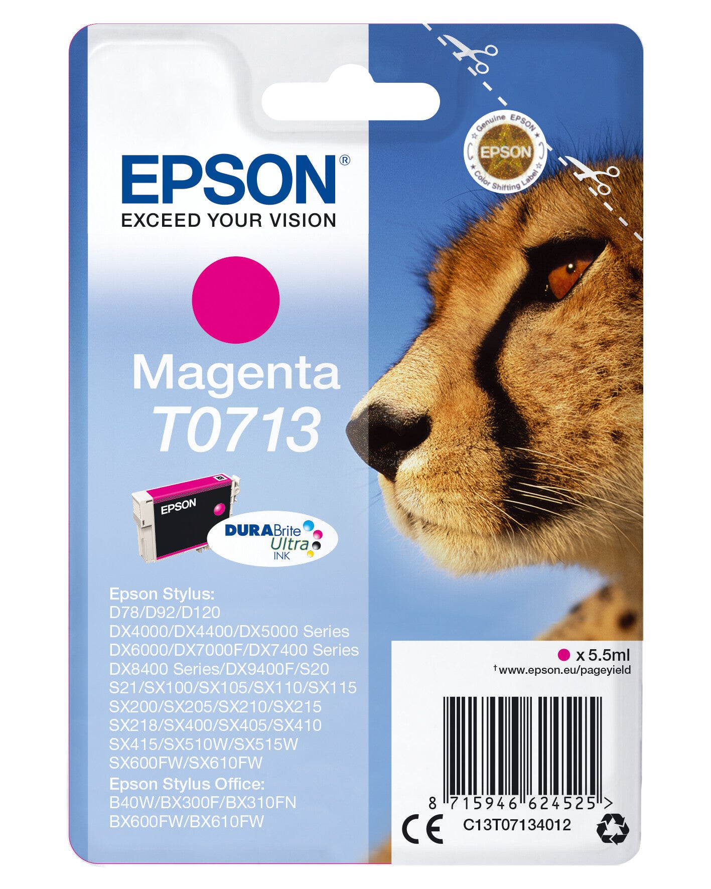 Epson Enpack magenta T0713 DURABrite Ultra-bläck
