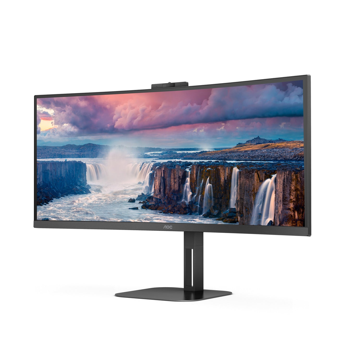 AOC V5 CU34V5CW LED display 86,4 cm (34") 3440 x 1440 pixlar Wide Quad HD Svart