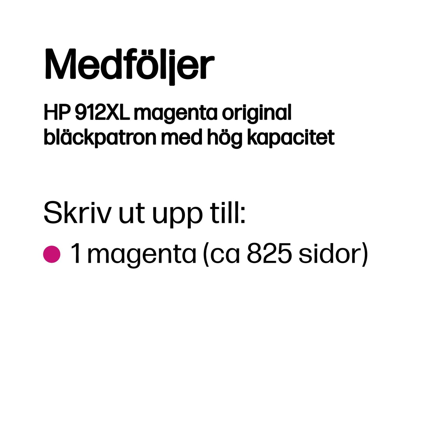 HP 912XL magenta original bläckpatron med hög kapacitet
