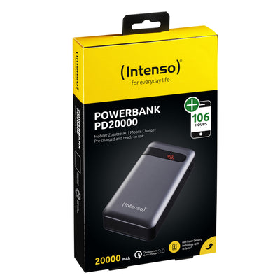 Intenso PD20000 Power Delivery Litium Polymer (LiPo) 20000 mAh Antracit