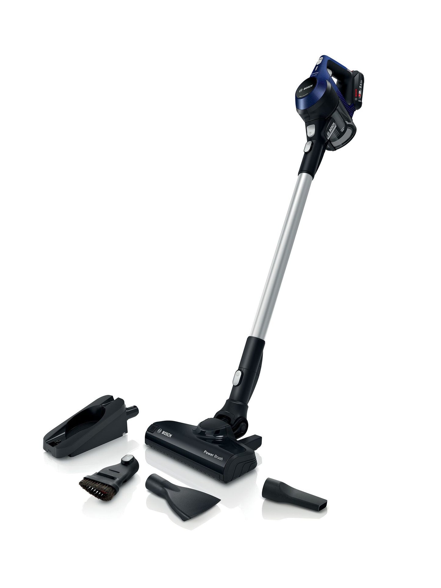 Bosch Serie 6 BBS611MAT upprättstående dammsugare och elektrisk sopborste 2-in-1 stick vacuum Batteri Torr Utan påse 0,3 l Blå 2,5 Ah