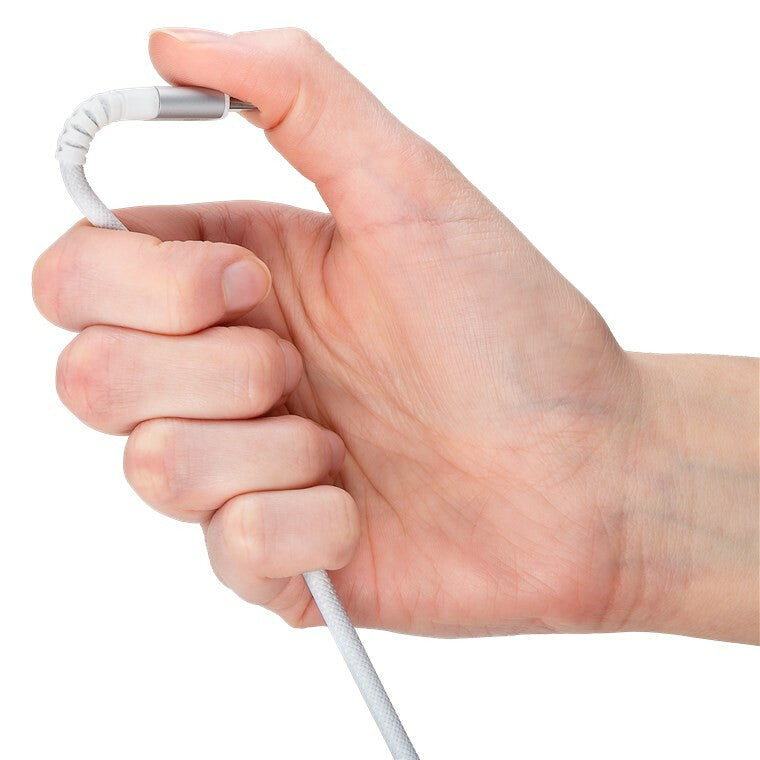 Goobay KAB USB-C (ST-ST) 2m Verbindungskabel Textilmantel White USB-kablar USB 2.0 USB C