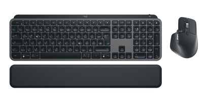 Logitech 920-010926 tangentbord Mus inkluderad Kontor Trådlös RF + Bluetooth QWERTZ tyska grafit