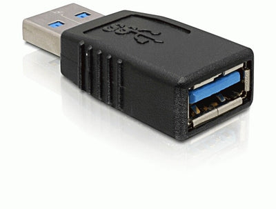 DeLOCK USB 3.0-A Adapter USB-A Svart