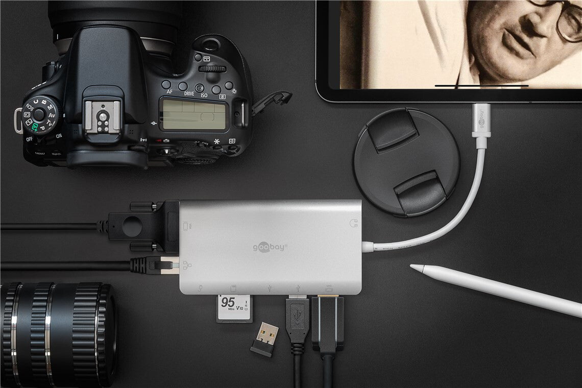Goobay 49850 gränssnittshubbar USB Type-C 5000 Mbit/s Silver