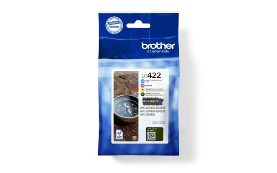 Brother LC422VALDR bläckpatroner 4 styck Original Standardavkastning Svart, Cyan, Magenta, Gul