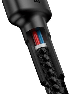Baseus CATKLF-HG1 USB-kablar 2 m USB C Svart