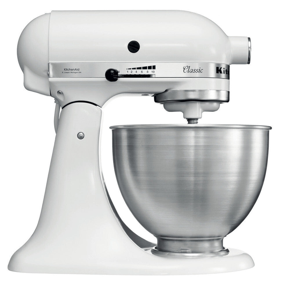 KitchenAid 5K45SSEWH Stativmixer 275 W Metallisk, Vit