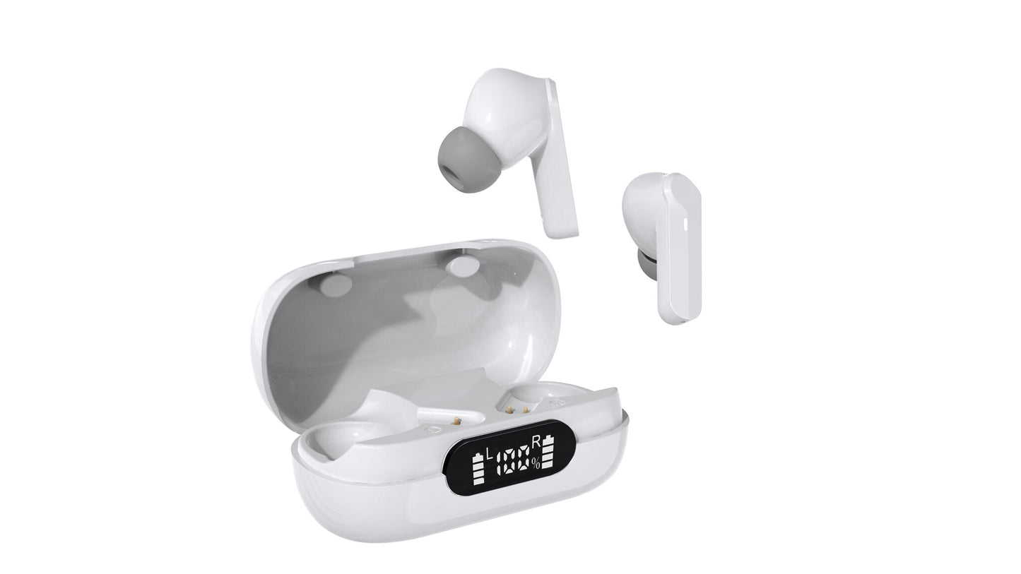Denver TWE-40 hörlur och headset True Wireless Stereo (TWS) I öra Samtal/musik Bluetooth Vit