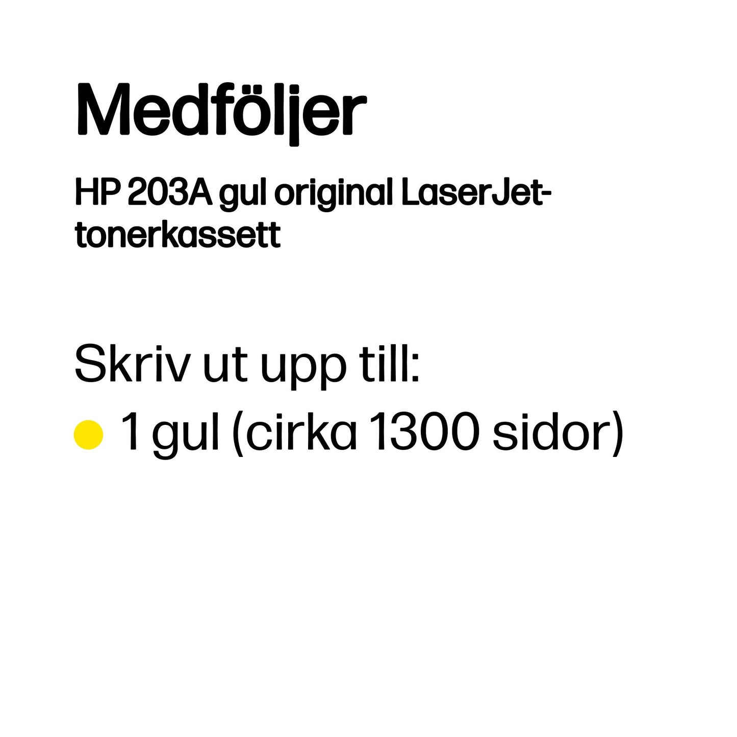 HP 203A gul original LaserJet-tonerkassett